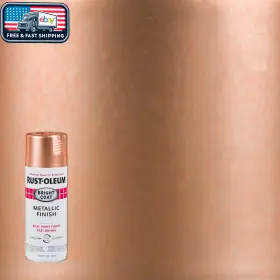 314417 Rust-oleum 726084636385 Copper Bright Coat Metallic Spray Paint 11oz Stops