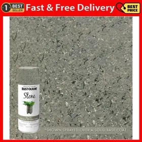 Rust-oleum 726084760387 Gray Stone Textured Spray Paint 12 Oz