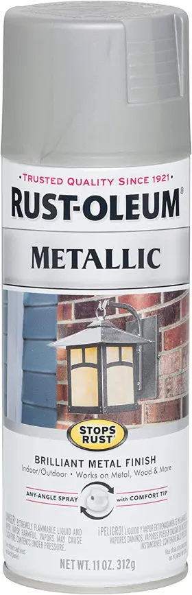 7277830 Rust-oleum Stops Metallic Spray Paint 11 Ounce Matte Nickel
