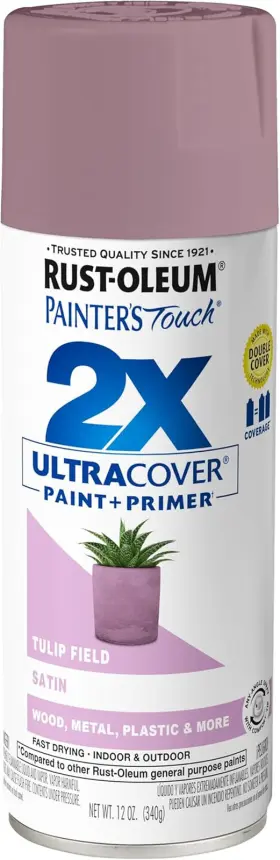 389909 Rust-oleum 744110734065 389909- Painters Touch 2x Ultra Cover Spray Paint 12 Oz Tulip Fiel