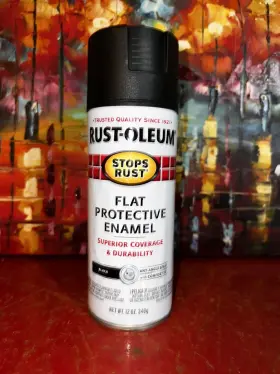 Rust-oleum 744759361516 12 Oz. Protective Enamel Flat Black Spray Paint 6 Pack Free