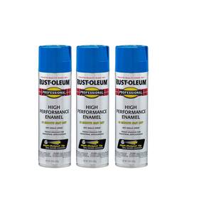 Rust-oleum 7524838a3 Professional Gloss Safety Blue Enamel Spray Paint 15 Ounce Pack Of 3