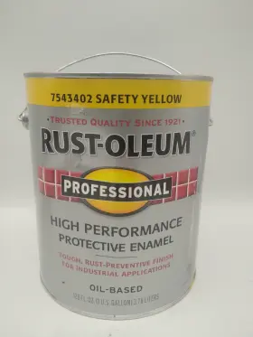 7543-402 Rust-oleum 75434 1 Gallon Safety Yellow Rustoleum Professional Industrial Enamel Paint