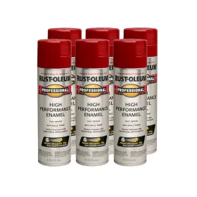 7565838 Rust-oleum Professional 15 Ounce Gloss Regal Red Paint Pack Of 6 Durable Enamel