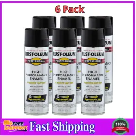 7578838 Rust-oleum 7578838-6pk Enamel Spray Paint 15 Oz Flat Black 6 Pack