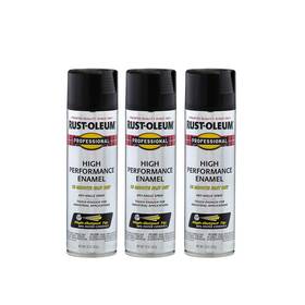 Rust-oleum 7578838a3 Professional 15 Oz Flat Black Spray Paint Pack Of 3 For Metal Wood