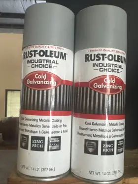 7585838 Rust-oleum Professional Cold Galvanizing Compound Spray Paint 14 Oz Gray 2 Pack