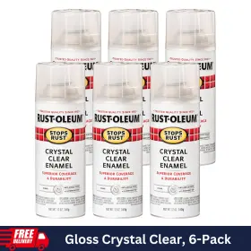 7701830 Rust-oleum Stops Clear Coat Spray Paint - Gloss 12 Oz. Pack-6