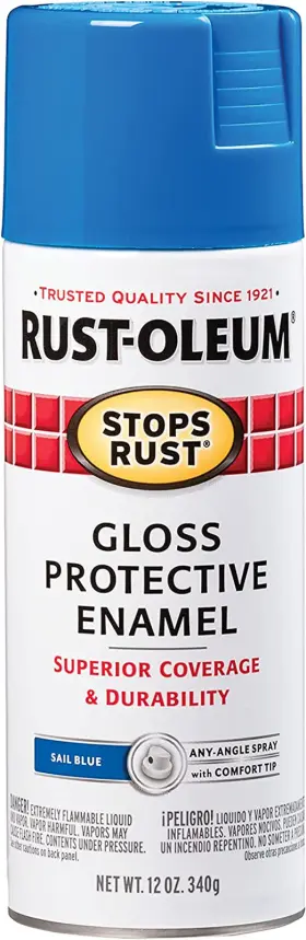 7724830 Rust-oleum Stops Spray Paint 12 Oz Gloss Sail Blue