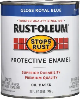 7727502 Rust-oleum Stops Brush On Paint Quart Gloss Royal Blue