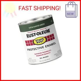 7732502 Rust-oleum Stops Brush On Paint 1 Quarts Satin Hunter Green 32 F