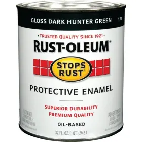 7733502 Rust-oleum Stops Protective Enamel Gloss Dark Hunter Green 1 Qt