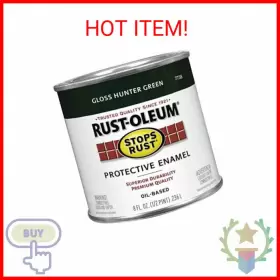 7738730 Rust-oleum Stops Brush On Paint Half Pint Gloss Hunter Green 8 F