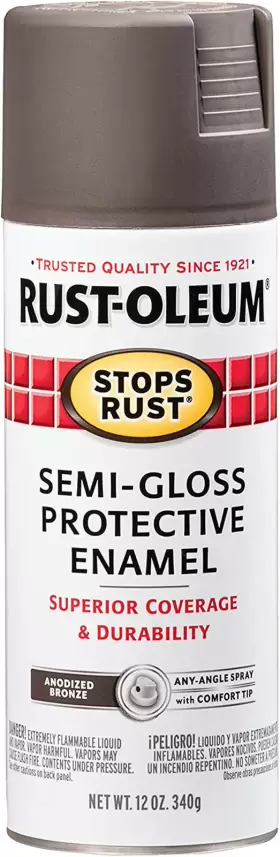 7754830 Rust-oleum Stops Spray Paint 12 Oz Semi-gloss Anodized Bronze