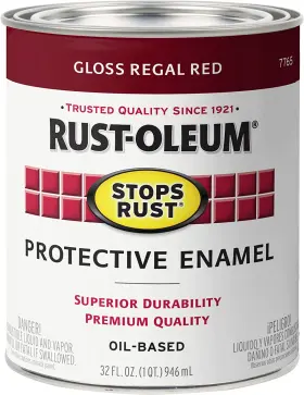 7765502 Rust-oleum Stops Brush On Paint Quart Gloss Regal Red