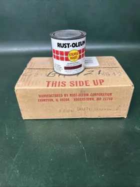 77688 Rust-oleum Case Of Six Vintage 6 1/2 Pint Burgundy 7768 Oil Based Semigloss