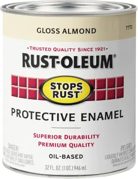 7770502 Rust-oleum Stops Brush On Paint Quart Gloss Almond 1 Quarts Pac