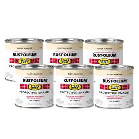 Rust-oleum 7770730 Rust-oleum 7770730-6pk Stops Brush On Paint Half Pint Gloss Almond 8