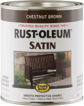 7774502 Rust-oleum Satin Chestnut Brown Brush On Paint 1 Qt Superior Prot