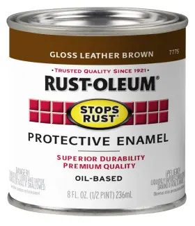 7775730 Rust-oleum Stops Protective Enamel Paint 8 Oz Gloss Leather Brown
