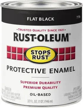 7776502 Rust-oleum Protective Enamel Paint Stops 32-ounce Flat Black 1