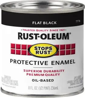 7776730 Rust-oleum Protective Enamel Paint 8-fl Oz Flat Black Pack Of 1
