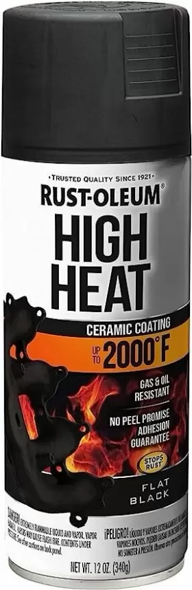 7778830 Rust-oleum High Heat Enamel Spray Paint - 12 Fl Oz Bar-b-que Black