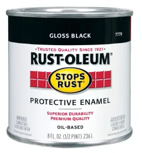 7779-730 Rust-oleum 7779730 Stops Brush On Paint Half Pint Gloss Black