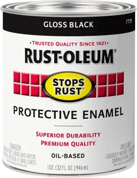7779502 Rust-oleum Stops Brush On Paint Quart Gloss Black 32 Fl Oz Pack
