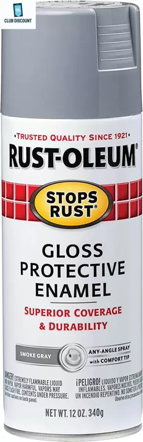 7786830 Rust-oleum Stops Spray Paint 12 Oz Gloss Smoke Gray