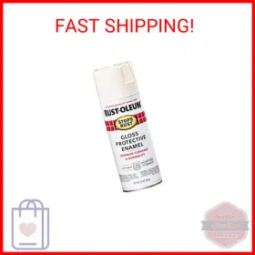 7789830 Rust-oleum Stops Spray Paint 12 Oz Gloss Canvas White