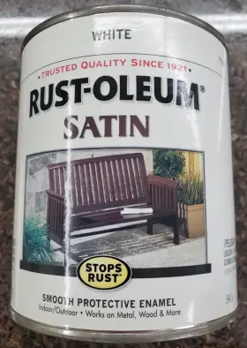 7791-730 Rust-oleum Satin White 1 Quart Stops Protective Enamel Oil-based New