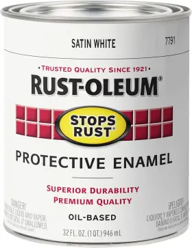 7791502 Rust-oleum 32oz White Satin Enamel Paint - Protection