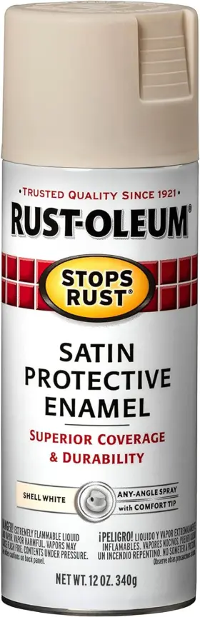7793830 Rust-oleum Stops Spray Paint 12 Oz Satin Shell White