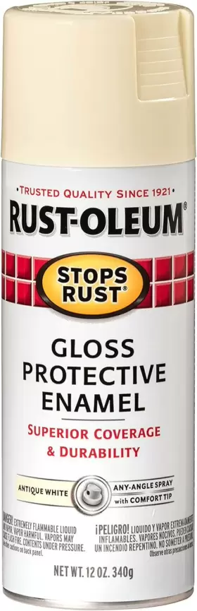 7794830 Rust-oleum Stops Spray Paint 12 Oz Gloss Antique White