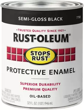 7798502 Rust-oleum Stops Brush On Paint Quart Semi-gloss Black 1 Quarts