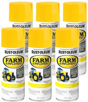 845242  Rust-oleum 280129-6pk Farm And Implement Spray Paint 12 Oz Jd Yellow Pack Of 6