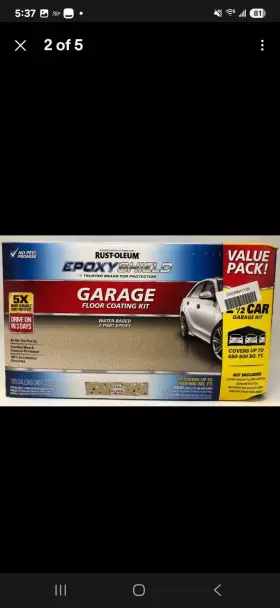 8985323 Rust-oleum Epoxy Shield Garage Floor Coating Kit Tan 65185 240 Fl Oz
