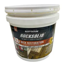 Rust-oleum 899201002643 Rustoleum Rocksolid 10x Deck Restoration Exterior Wood Coating Kit 11 Lbs