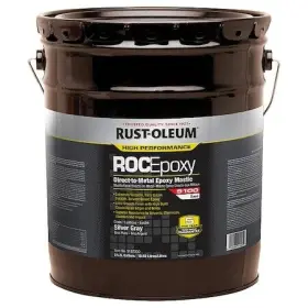 9182300 Rust-oleum Epoxy Mastic Coating Silver Gray Gloss 5 Gal 125 To 225
