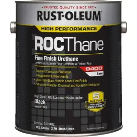9479402 Rust-oleum Polyester Urethane Coating Black 1 Gal High Gloss