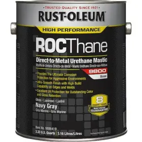 9886419 Rust-oleum Urethane Mastic Coating Navy Gray 1 Gal Gloss Paint Metal Concrete Exterior