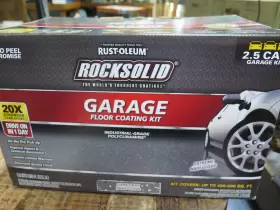 Al-1000 Rust-oleum Dark Gray 317284 Rocksolid Polycuramine 2.5 Car Garage Floor Coating
