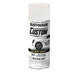 352721 Rust-oleum Automotive Custom Lacquer Spray Paint Matte Pearl White 11oz
