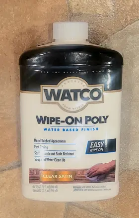Rust-oleum Corp 020066428044 Watco Wipe On Poly Satin Clear Water-based Polyurethane 1 Quart Usa New
