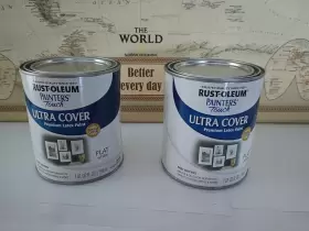 1990-502 Rust-oleum Corp 1990502 Painters Touch 1990-502- Quart Flat White Multi-purpose Paint-2pk