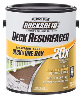 300081 Rust-oleum Corp Rocksolid 20x Deck Resurfacer Semi-transparent Tintable Tint Base Dec