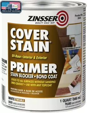 3504 Rust-oleum Corporation Zinsser Cover Stain Oil-based Primer And Sealer 1 Quart - White Versatile