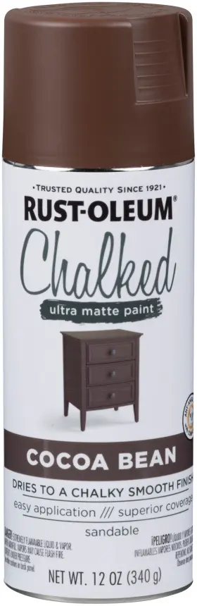 12oz-cocoa Rust-oleum Csp-29194 Chalked Matte Spray Paint Bean