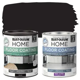 367605 Rust-oleum Home 020066490010 Interior Floor Coating Kit Semi-gloss Black